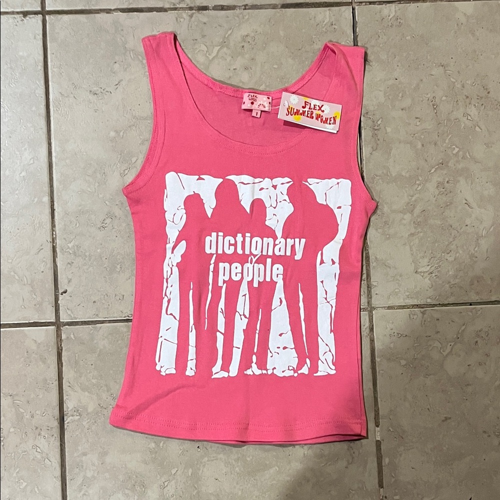 Pink Dictionary People Tank Top